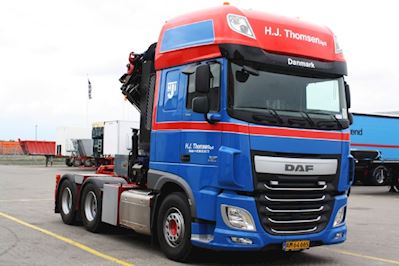 Lastas Trucks Danmark A/S leverer DAF XF 510 FTS SSC kran trækker til Hans Jørgen Thomsen ApS