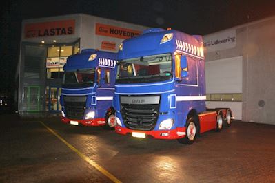 Lastas Trucks Danmark A/S leverer to stk. DAF XF 510 FTS SSC AS-Tronic til Torben Jørgensen Eftf. ApS